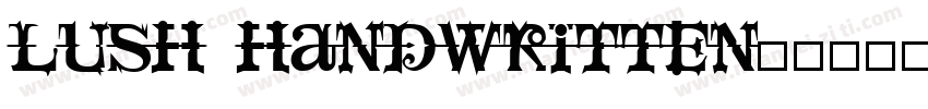 Lush Handwritten字体转换